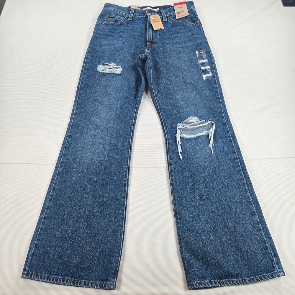 NWT Levi's Mid Rise '94 Baggy Bootcut Distressed Western Jeans Women's Size 26